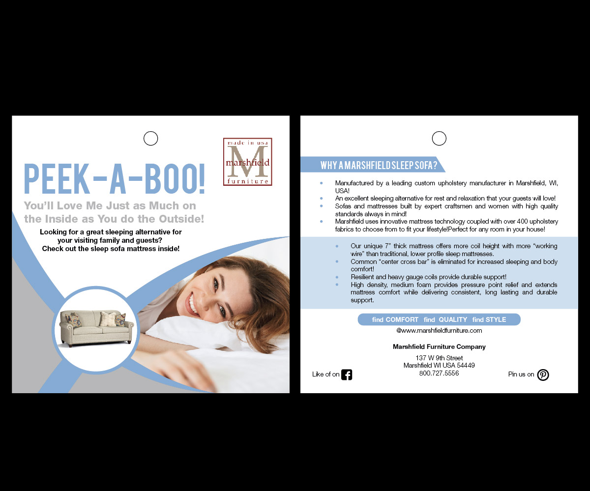 Flyer Design by Isnah Logo for Marshfield Furniture | Design #19043482