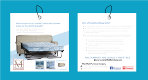 2-sided consumer hang tag (for custom upholstered sofas) | Flyer-Design von vcreatived