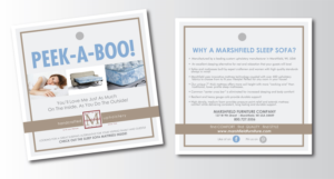 2-sided consumer hang tag (for custom upholstered sofas) | Flyer-Design von TracyInspires