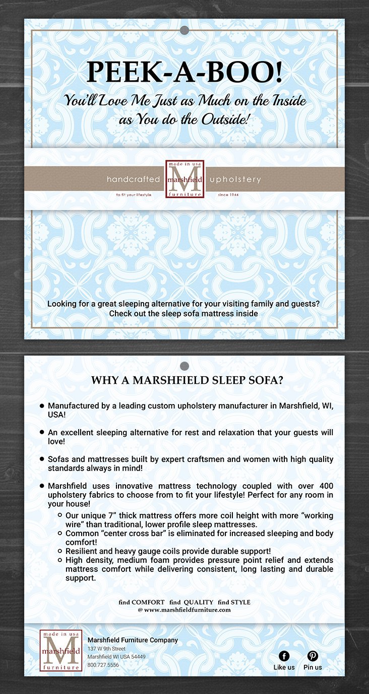 Flyer Design by Axmal_Etalon for Marshfield Furniture | Design #19045394