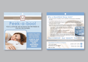 Flyer-Design von Dexter Solutions für Marshfield Furniture | Design #19058426