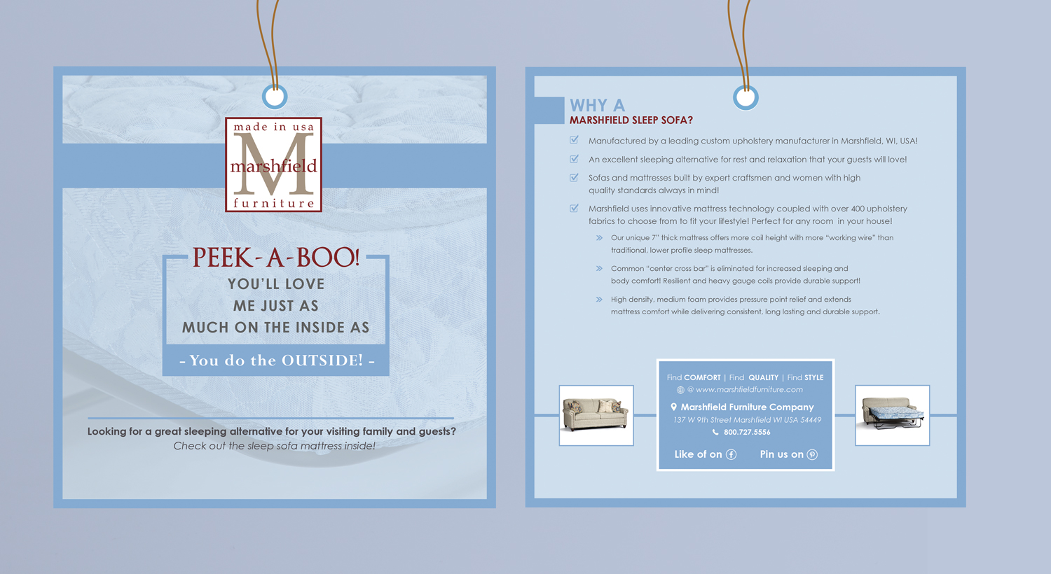 Flyer Design by ilovedesign1 for Marshfield Furniture | Design #19043090