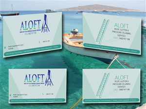 Business Card Design by dacke011 for Aloft Roof, Gutter & Pressure Cleaning Services | Design: #2860460