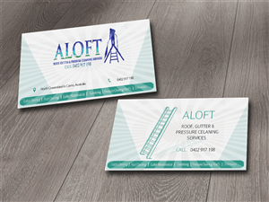 Business Card Design by dacke011 for Aloft Roof, Gutter & Pressure Cleaning Services | Design: #2860789