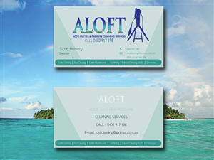 Business Card Design by dacke011 for Aloft Roof, Gutter & Pressure Cleaning Services | Design: #2867015