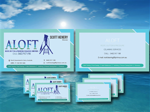 Business Card Design by dacke011 for Aloft Roof, Gutter & Pressure Cleaning Services | Design: #2867273