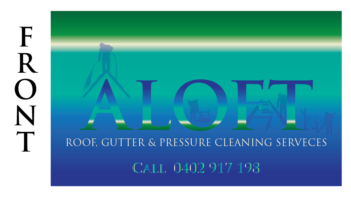 Business Card Design by tusia for Aloft Roof, Gutter & Pressure Cleaning Services | Design #2862385