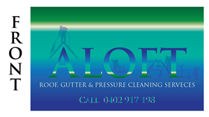 Business Card Design by tusia for Aloft Roof, Gutter & Pressure Cleaning Services | Design: #2862385
