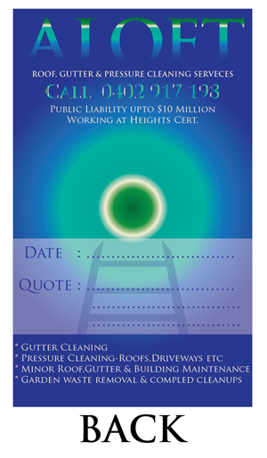 Business Card Design by tusia for Aloft Roof, Gutter & Pressure Cleaning Services | Design: #2870637