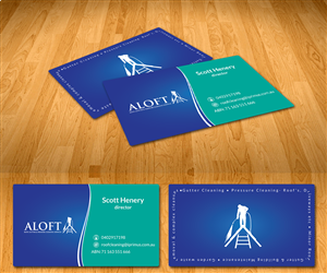 Business Card Design by Radu Borzea for Aloft Roof, Gutter & Pressure Cleaning Services | Design: #2867334