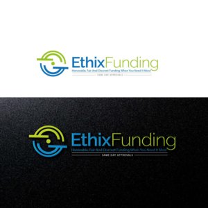 line1 Ethix Funding line 2 honorable, fair and discreet funding when you need it most, line 3 same day approvals | Logo Design by Finley Johnson