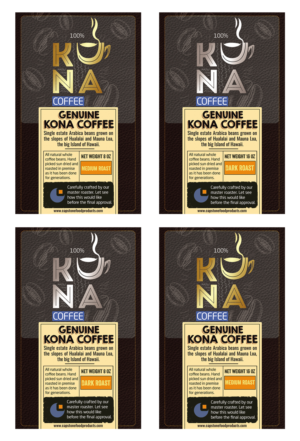Label for gourmet coffee package | Etikett-Design von SAI DESIGNS