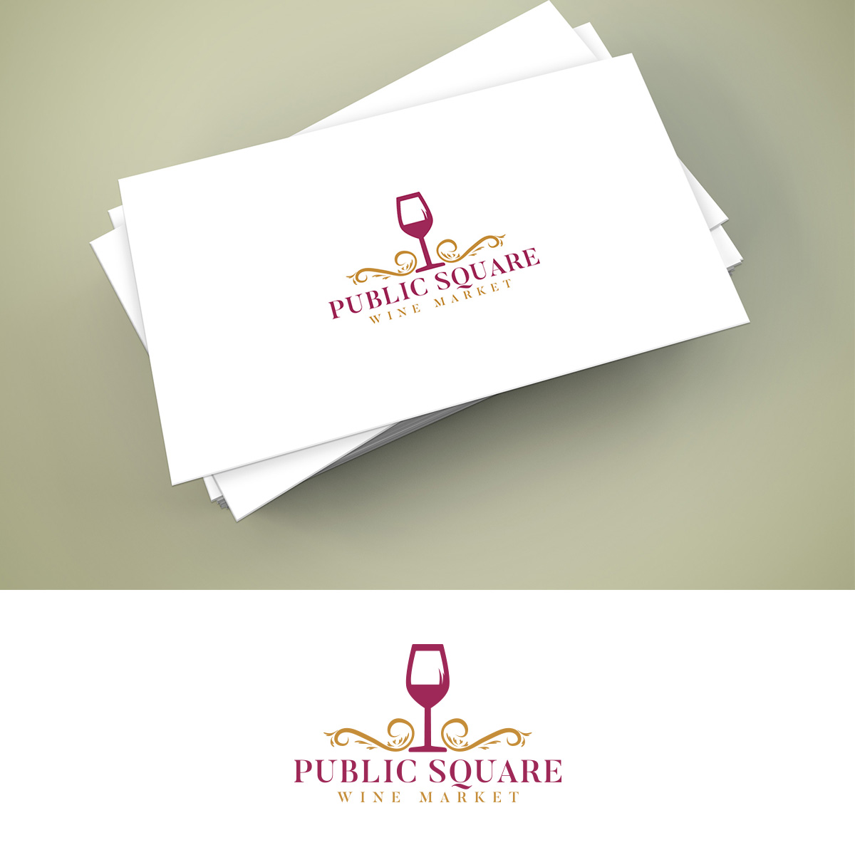 Logo Design by ClearDesign for Public square wine market | Design #19178445
