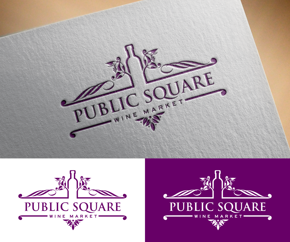 Logo Design by LogoPorn for Public square wine market | Design: #19190767