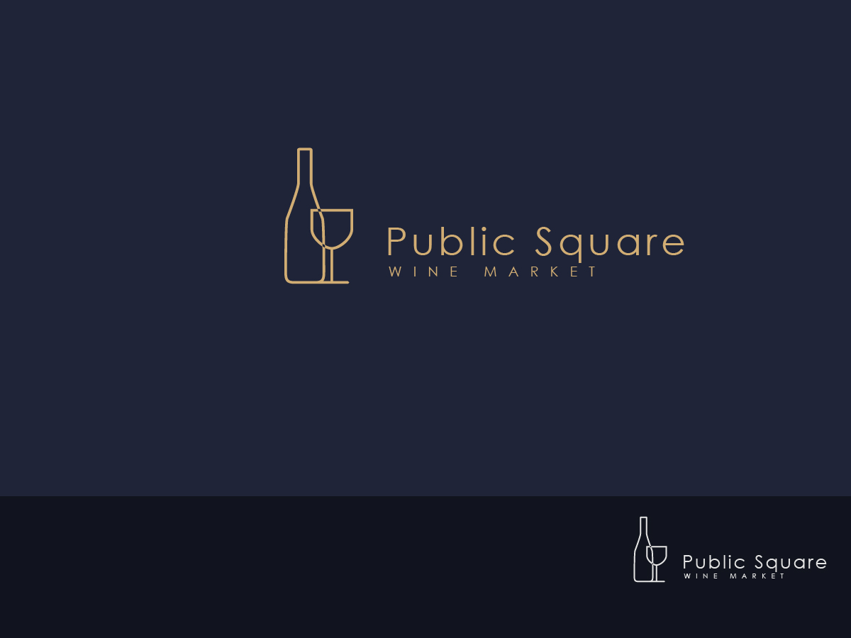 Diseño de Logo por ArtCreative para Public square wine market | Diseño #19172585