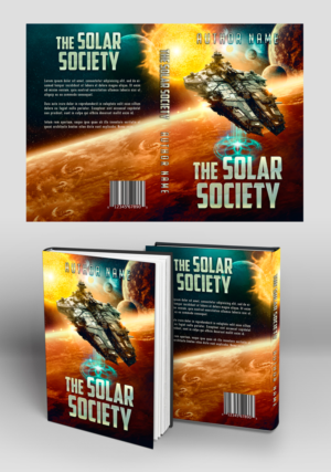 Book cover for a sci fi book called The Solar Society | Diseño de portada de libro por dienel96