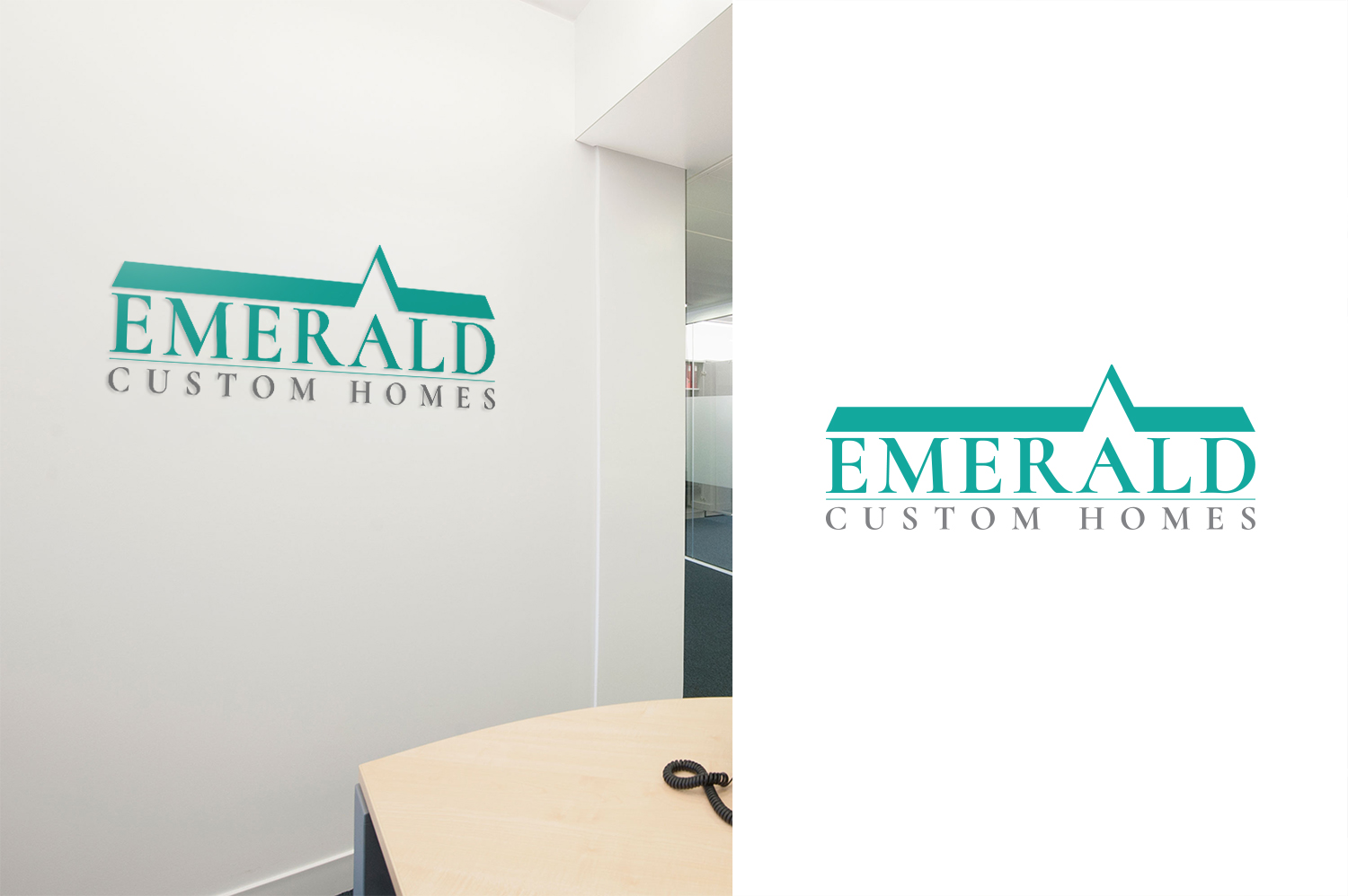 Logo Design by Grafactory for Emerald Custom Homes | Design #19134249