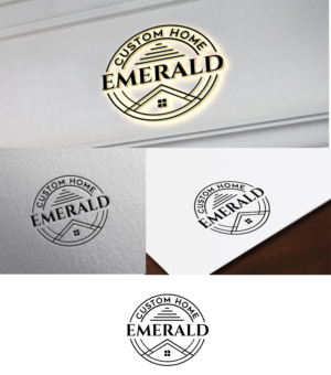 Logo Design by Aqeel Momin for Emerald Custom Homes | Design: #19140674
