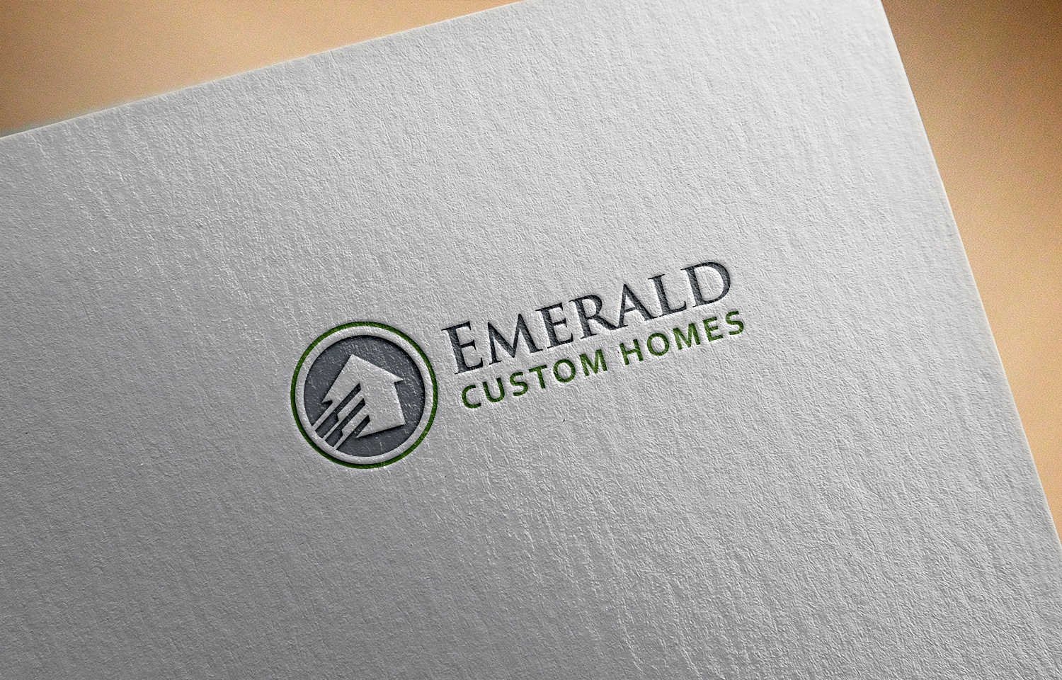 Logo Design by deku for Emerald Custom Homes | Design #19110311