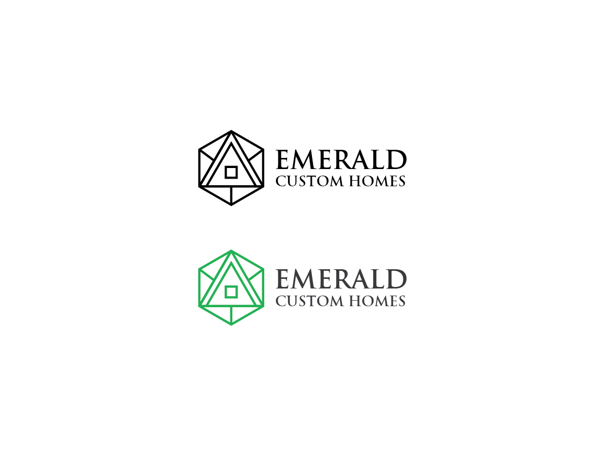 Logo Design by Muhammad Imran 3 for Emerald Custom Homes | Design #19101621