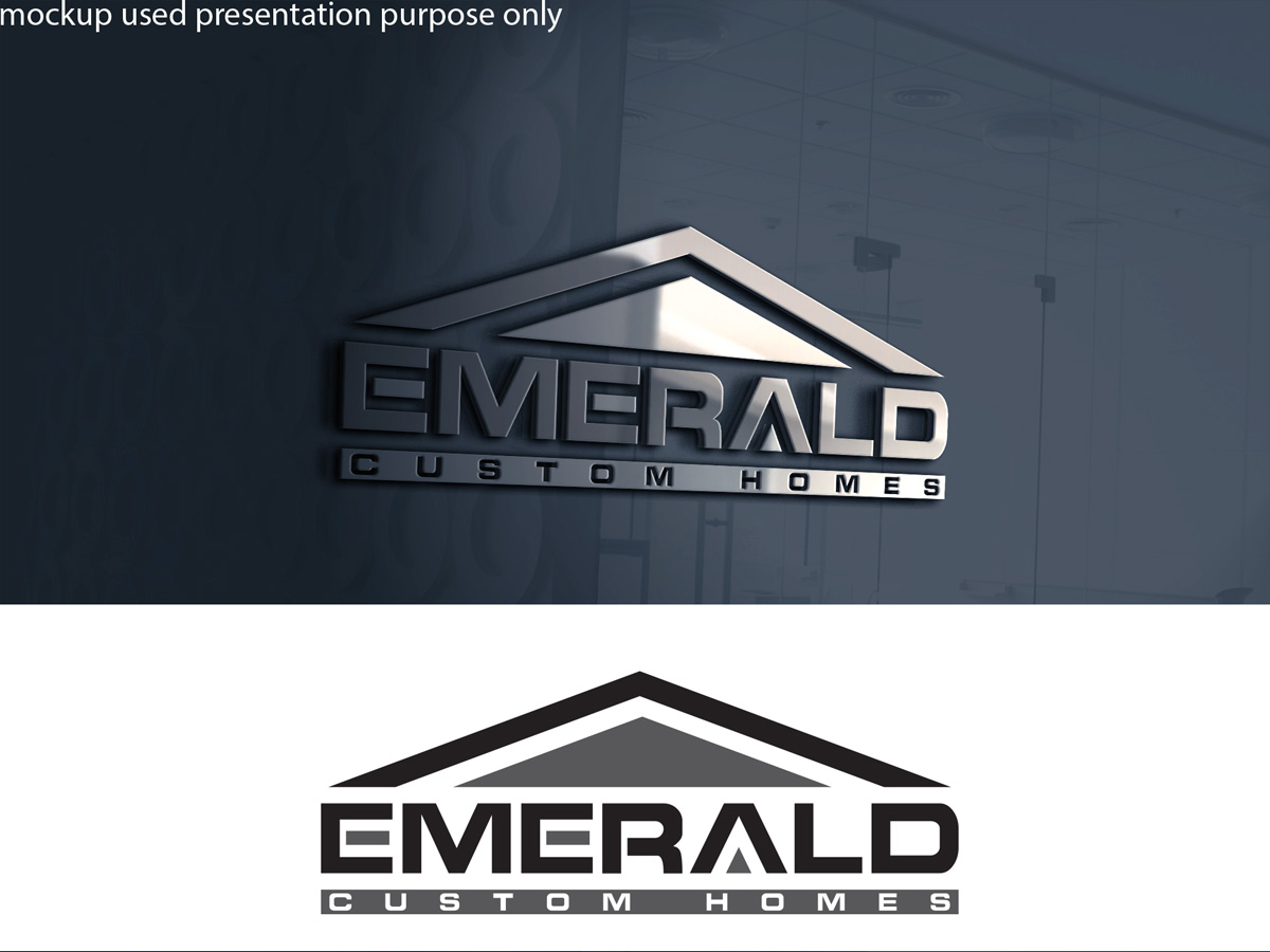 Logo Design by Rubia@ for Emerald Custom Homes | Design #19114460