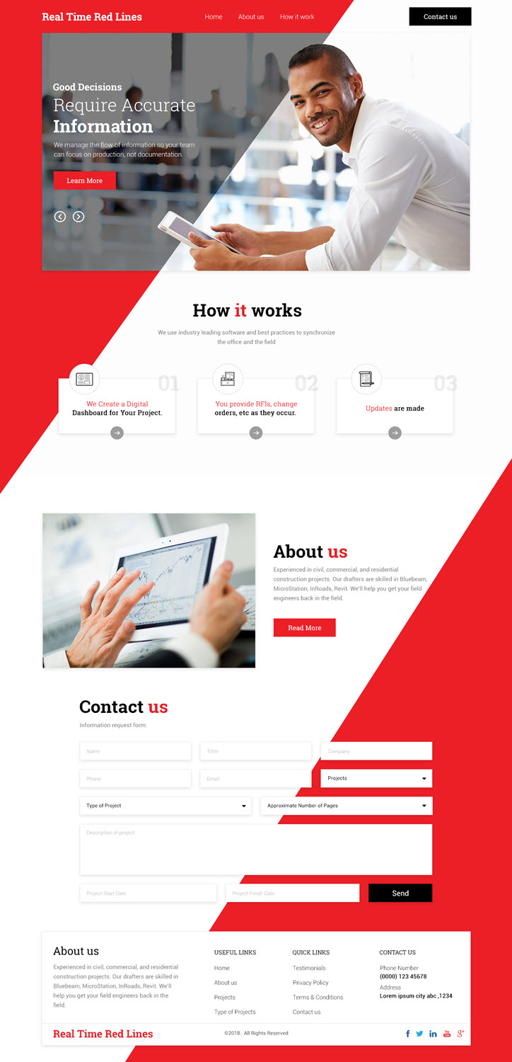 Web-Design von TechWise für RealTimeRedLines | Design #19059459