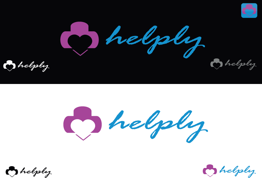 Logo Design by Badcom for Helply | Design #19073045