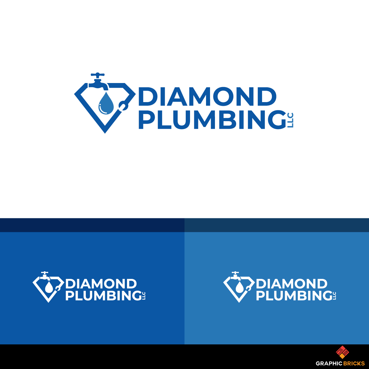 Logo Design by Graphic Bricks for Diamond Plumbing LLC | Design #19057495