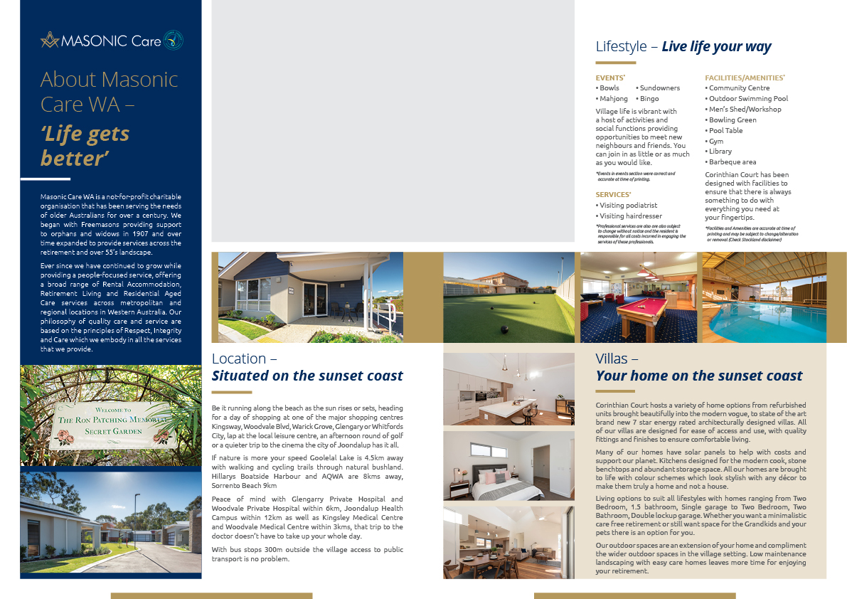 Diseño Gráfico por em.design para Masonic Care WA | Diseño #19086025