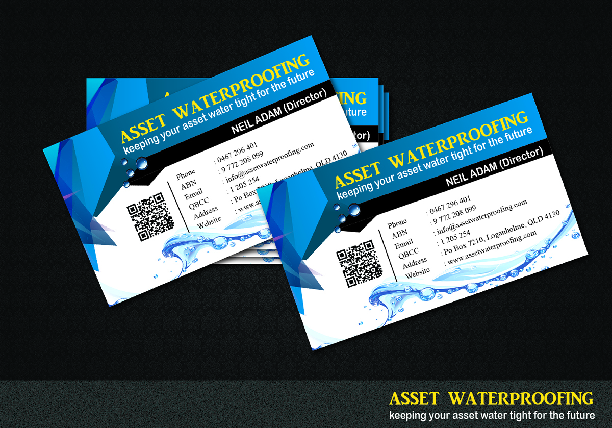 Business Card Design by DoTCoM for Asset Waterproofing | Design #2858959