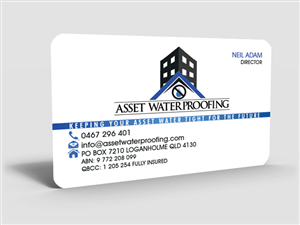 Diseño de Tarjeta de Presentación por Hardcore Design para Asset Waterproofing | Diseño: #2858482