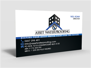 Diseño de Tarjeta de Presentación por Hardcore Design para Asset Waterproofing | Diseño: #2858486