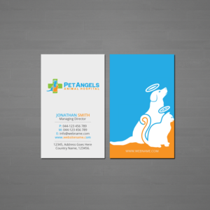 Business Card Design by Creations Box 2015 for Pet Angels Animal Hospitals | Design: #19069383