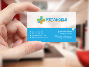 Business Card Design by Creations Box 2015 for Pet Angels Animal Hospitals | Design: #19069398