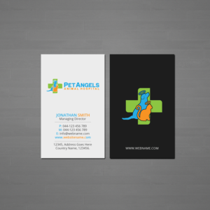 Business Card Design by Creations Box 2015 for Pet Angels Animal Hospitals | Design: #19069399