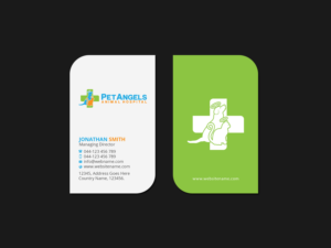 Business Card Design by Creations Box 2015 for Pet Angels Animal Hospitals | Design: #19082188