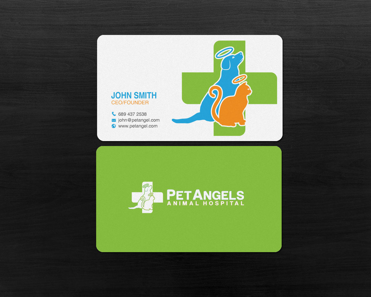 Visitenkarten-Design von chandrayaan.creative für Pet Angels Animal Hospitals | Design #19063399