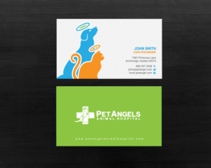 Business Card Design by chandrayaan.creative for Pet Angels Animal Hospitals | Design: #19063413