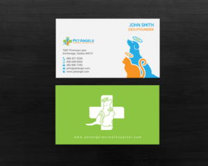 Business Card Design by chandrayaan.creative for Pet Angels Animal Hospitals | Design: #19064630