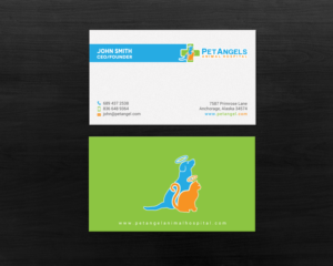 Business Card Design by chandrayaan.creative for Pet Angels Animal Hospitals | Design: #19064635