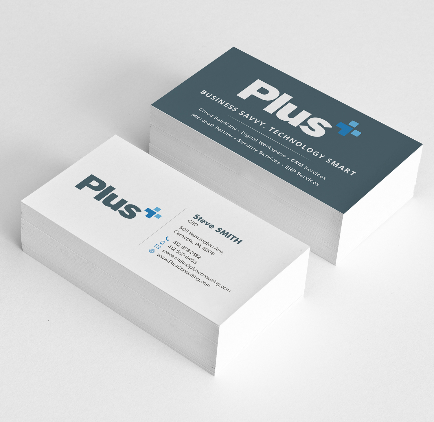 Design de Carte de Visite par Tilt pour Plus Consulting | Design #19255124