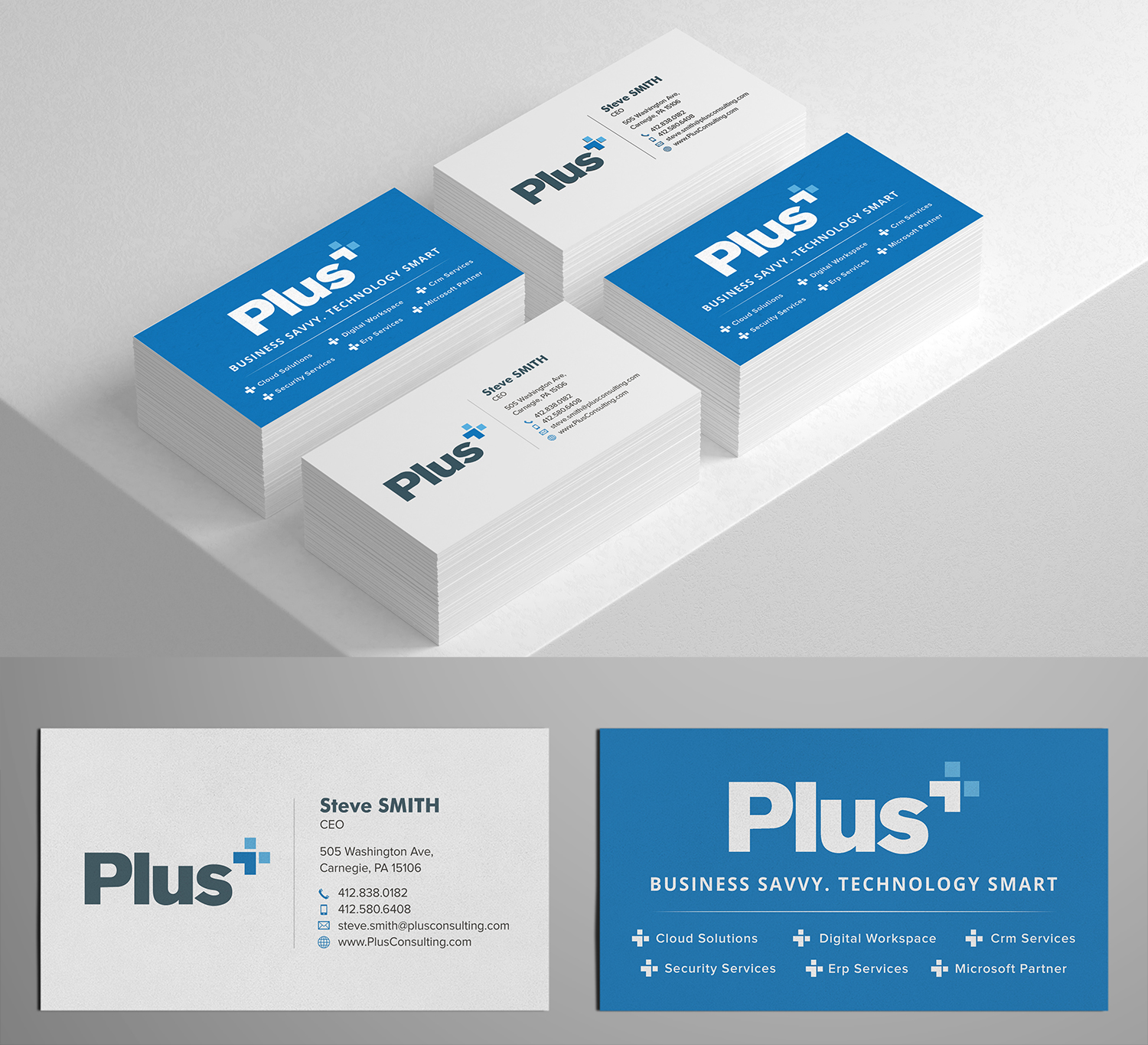 Business Card Design by Tilt for Plus Consulting | Design #19279281