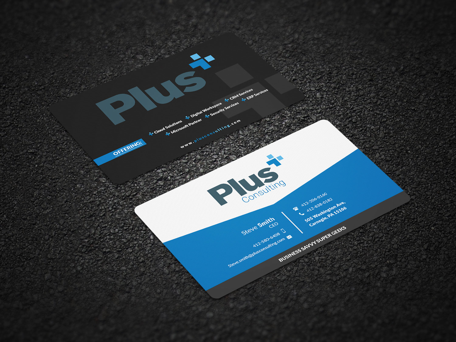 Business Card Design by Pointless Pixels India for Plus Consulting | Design #19249512