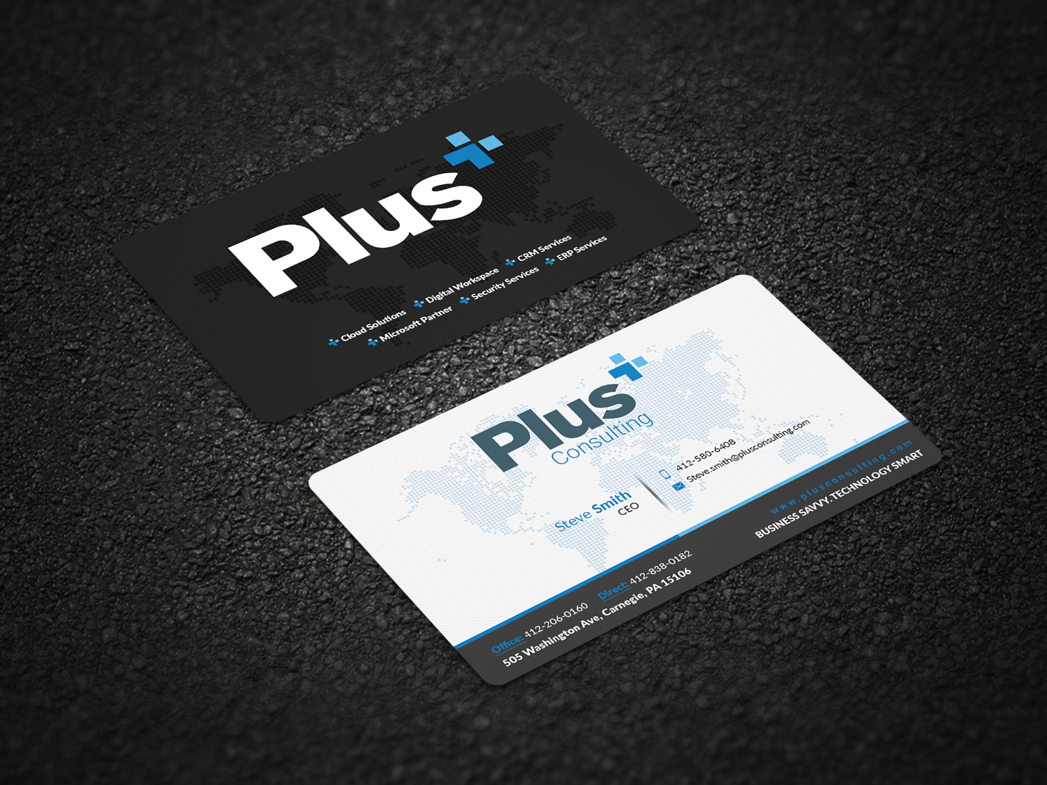 Business Card Design by Pointless Pixels India for Plus Consulting | Design #19250158