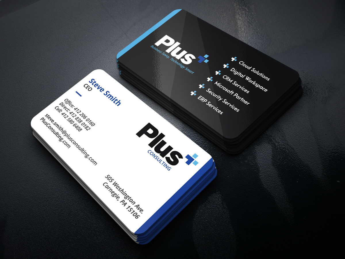 Diseño de Tarjeta de Presentación por JK18 para Plus Consulting | Diseño #19250667