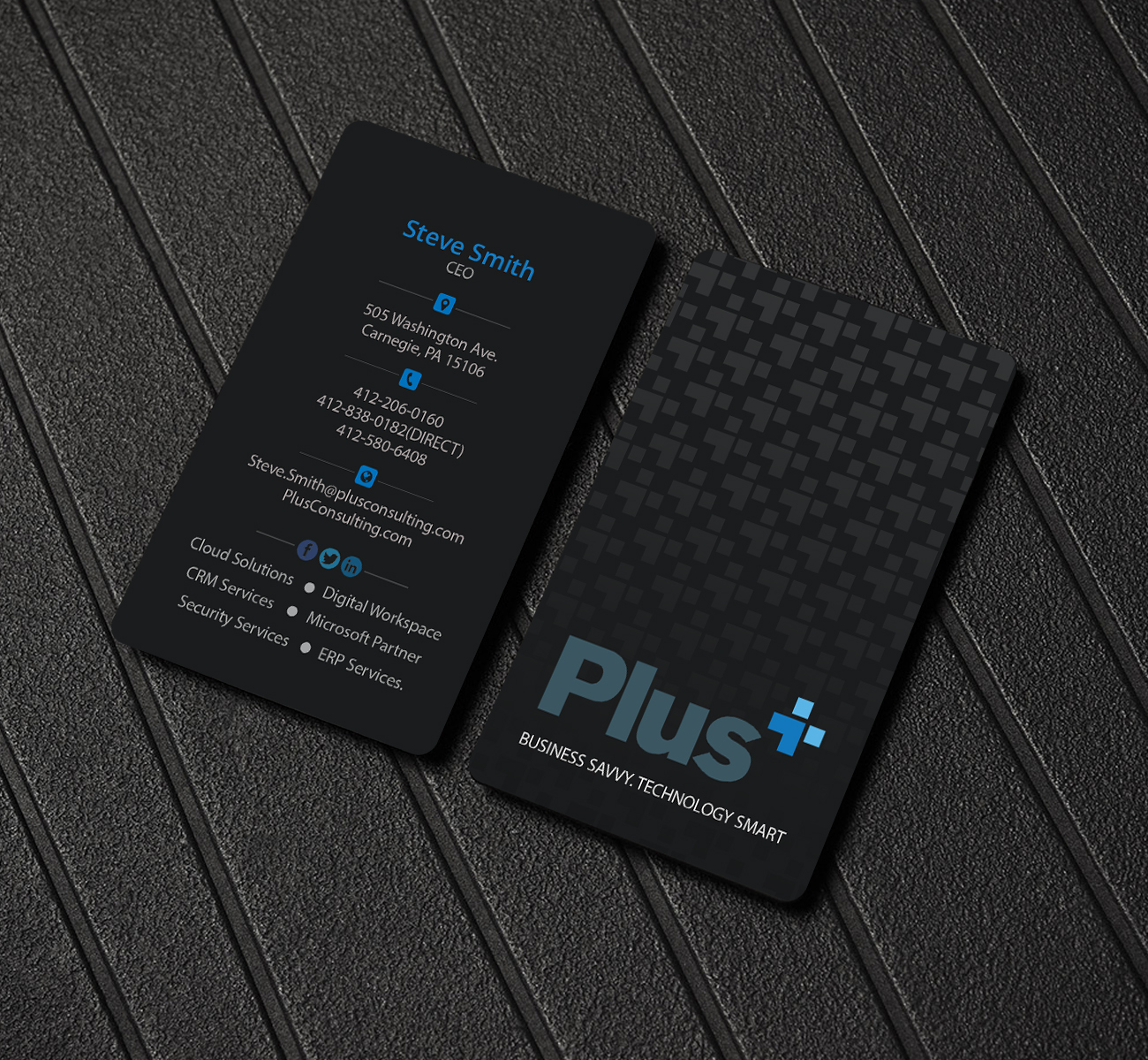 Business Card Design by Creations Box 2015 for Plus Consulting | Design #19254797