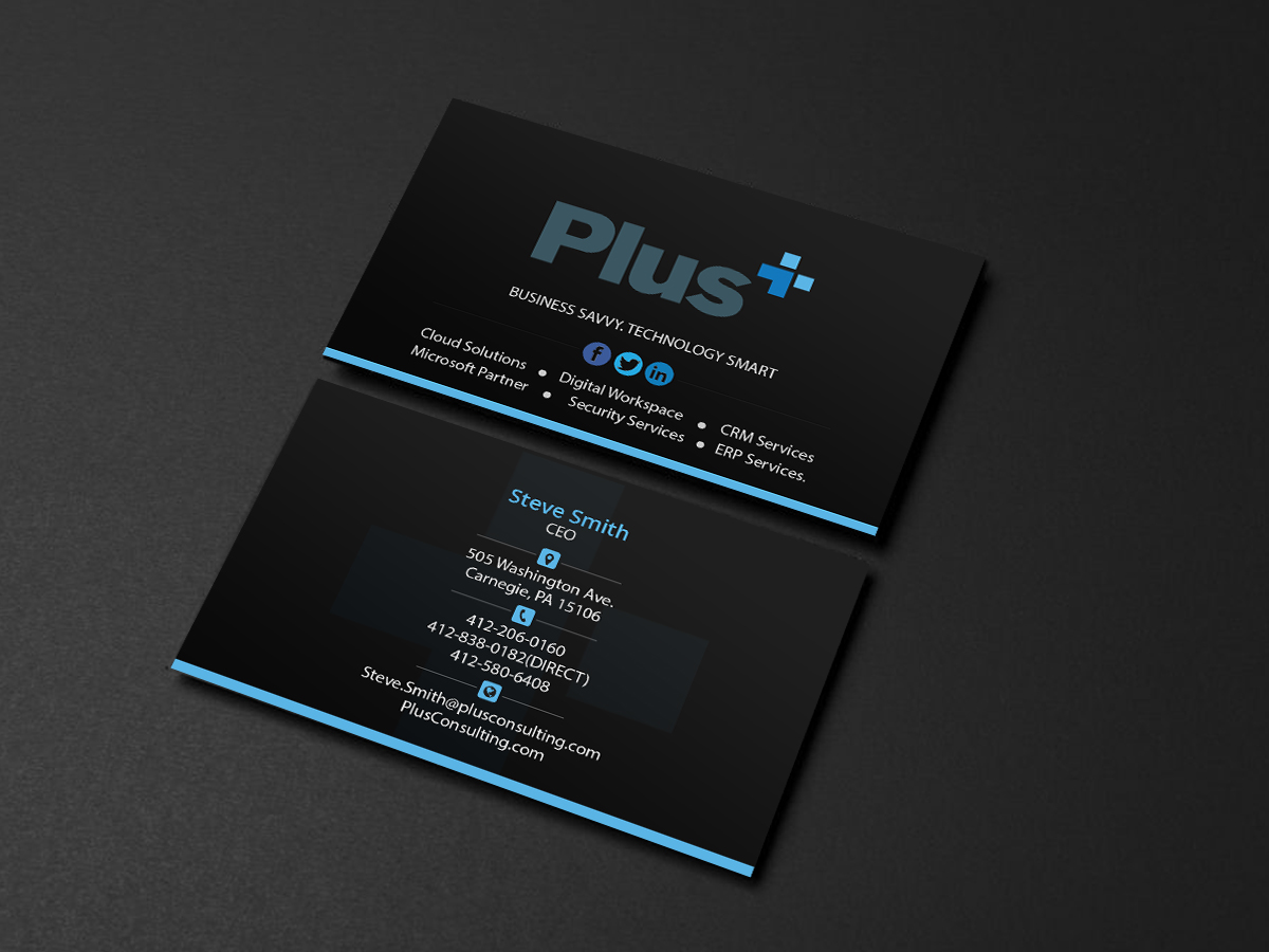 Business Card Design by Creations Box 2015 for Plus Consulting | Design #19254886