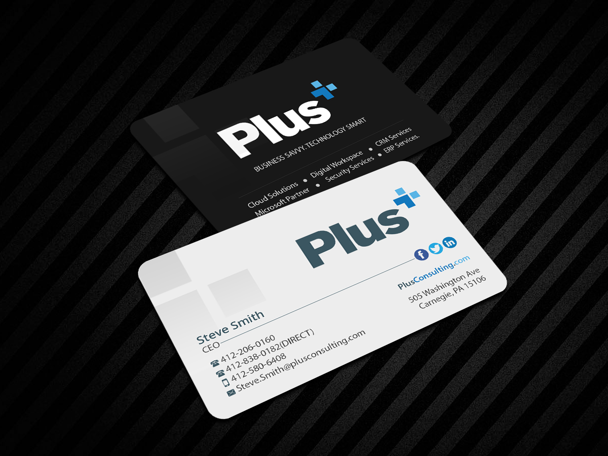Business Card Design by Creations Box 2015 for Plus Consulting | Design #19254890