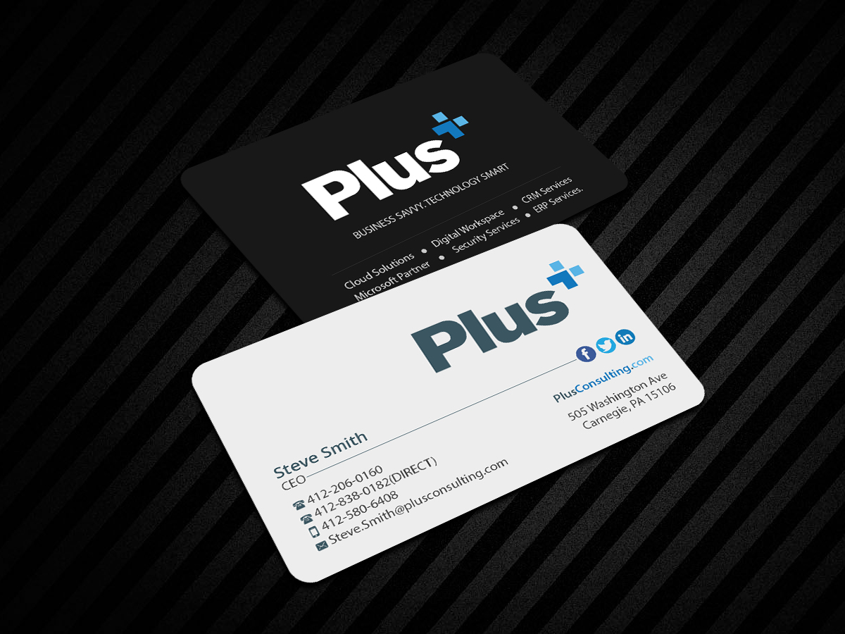 Design de Carte de Visite par Creations Box 2015 pour Plus Consulting | Design #19254891