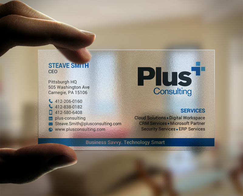 Diseño de Tarjeta de Presentación por chandrayaan.creative para Plus Consulting | Diseño #19249461